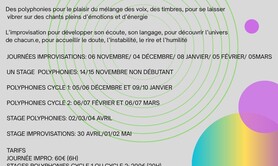 Stages Voix 2026/2027