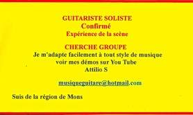 Guitariste soliste recherche groupe