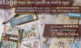 stage de dessin → aquarelle→ carnet de voyage