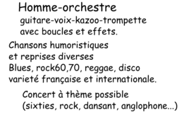 Juste Filip - Homme orchestre, chansons humoristiques et reprises diverses