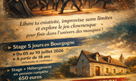 STAGE D’ÉTÉ 2026 – IMPROVISATION / CLOWN / MASQUE
