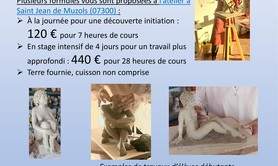 Mirlès sculpture - de l'argile à la sculpture - modelage