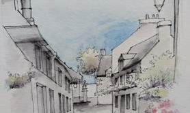 Croquis de Pont Croix (29) en extérieur, avec Laure Sureau