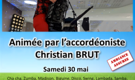 Christian Brut accordéoniste à la guinguette de JUZIERS