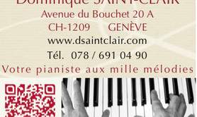 Dominique SAINT CLAIR - Votre pianiste aux mille mélodies