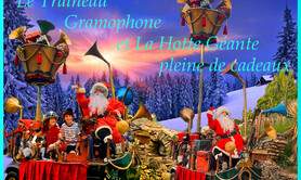 Cie des automates - Le traineau Gramophone du pére noël et sa hotte géante..