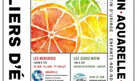 Ateliers d'été aquarelle / linogravure / carnet de voyage