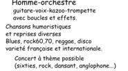 Juste Filip - Homme orchestre, chansons humoristiques et reprises diverses