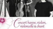 Concert harpe, violon, violoncelle et chanteuse