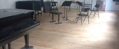 salle de répétition : musique, théâtre, danse avec piano