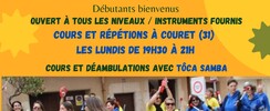 Tôca Samba - Batucada- percussions brésiliennes - cours et sorties
