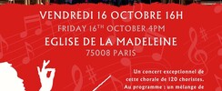 Grand Concert Gratuit à la Madeleine : 120 choristes américa