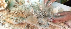 STAGE Sculpture -volume plâtre- papier -fil de fer