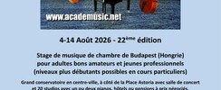 Académie d'été de Musique de Chambre à Budapest