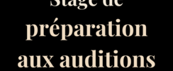 Stage de préparation aux auditions de comédie musicale