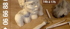 Stage de modelage d'un buste en argile, tous niveaux.