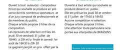 TREMPLIN CHANSON FRANCAISE et SCENE OUVERTE