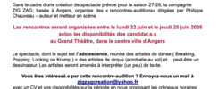 Audition danseurs hip hop et circassiens