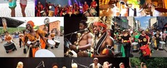 Cie Wim Percussion - spectacles festifs, lumineux ,tambours ,danses ,echasses