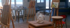 Mairie Quiberville  - cours de peinture et sculpture/modelage (paysage,nature morte)