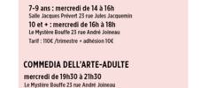 Compagnie Le Mystère Bouffe - Cours commedia dell'arte enfant/ado/adulte