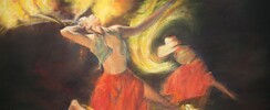 Joëlle Metzger Reverdi -  expo  vente dessins, pastels encadrés, huiles sur toiles,