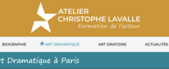 Atelier Christophe Lavalle - Cours de théâtre - Rentrée 2023/24