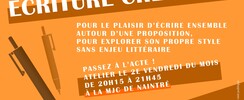 MJC de Naintré - Ateliers écriture créative