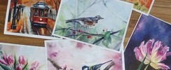 Oiseau / Aquarelle 