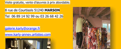 Visite d'atelier galerie sur rendez vous