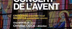 CONCERT DE L'AVENT : CHOEUR ET CUIVRES, BACH, HAENDEL...