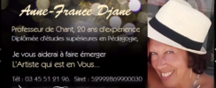Anne-France Djane - Coach d'Expression Vocale et Scénique