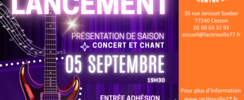Concert et chant et présentation de la saison 2026-2027