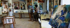 Nathalie Montel - cours de dessin et de peinture dans l'atelier de l'artiste