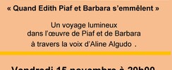 Quand Barbara  et Édith Piaf s’emmêlent. 