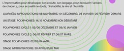 Stages Voix 2026/2027