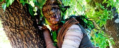 cie les vaguabondes - les esprits de la forêt, échassiers, comédiens, musiciens