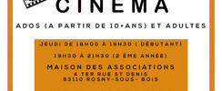 ATELIER CINEMA mimi compagnie - ATELIER CINEMA à partir de 10 ans jusqu'à l'adultes