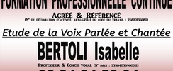 ISABELLE BERTOLI - Cours de chant 