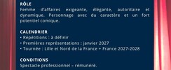 Casting Comédienne - Nord France