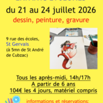 stages dessin, peinture et gravure jeunes et enfants 