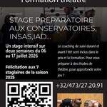 STAGE PRÉPARATOIRE AUX EXAMENS CONSERVATOIRES, INSAS, IAD…