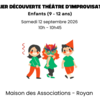 Ateliler découverte impro enfants (9 - 12 ans) 