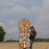 Didier JACQUES  - peinture sur bois, art singulier, figure humaine
