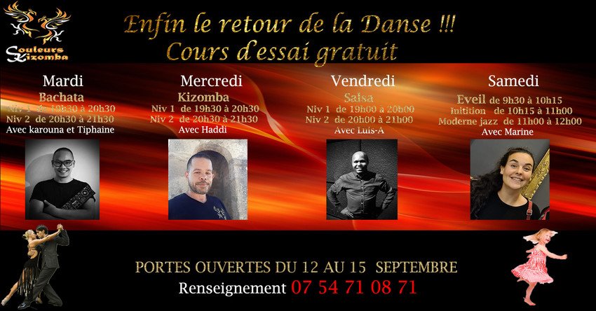 COULEURS KIZOMBA  - Cours de kizomba