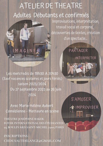 la compagnie du saut de l'ange - Atelier théâtre adultes amateurs, Création spectacle