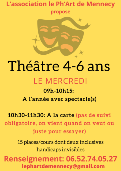 Le Ph'Art de Mennecy - Cours théâtre 4-6 ans