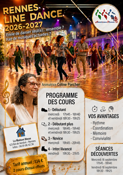 Séance d’initiation gratuite à la « Line Dance »
