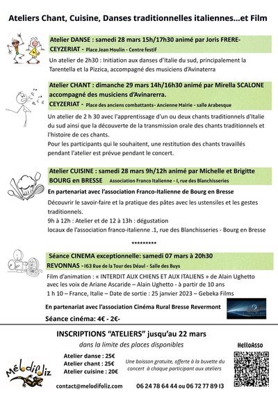 Atelier chants traditionnels d'Italie du Sud -