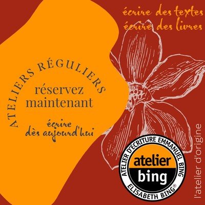 Atelier d'écriture Emmanuel Bing - Ateliers réguliers